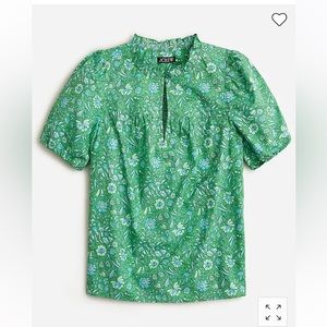 NWT JCrew ruffle trim short-sleeve top
